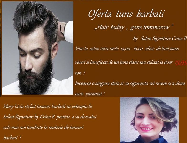 Promotie Tunsori Barbati Hair Today Gone Tomorrow By Salon